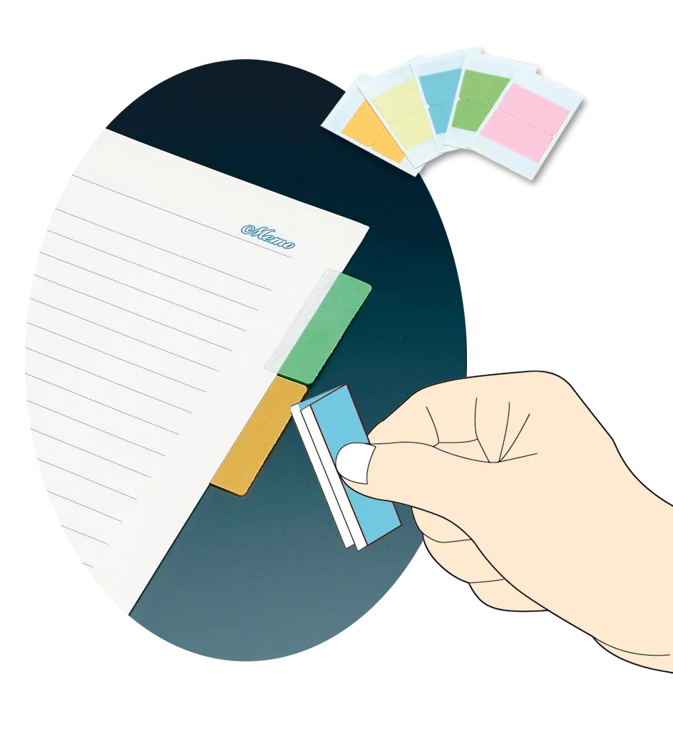 Self-adhesive Index Tab 7 index tab 1